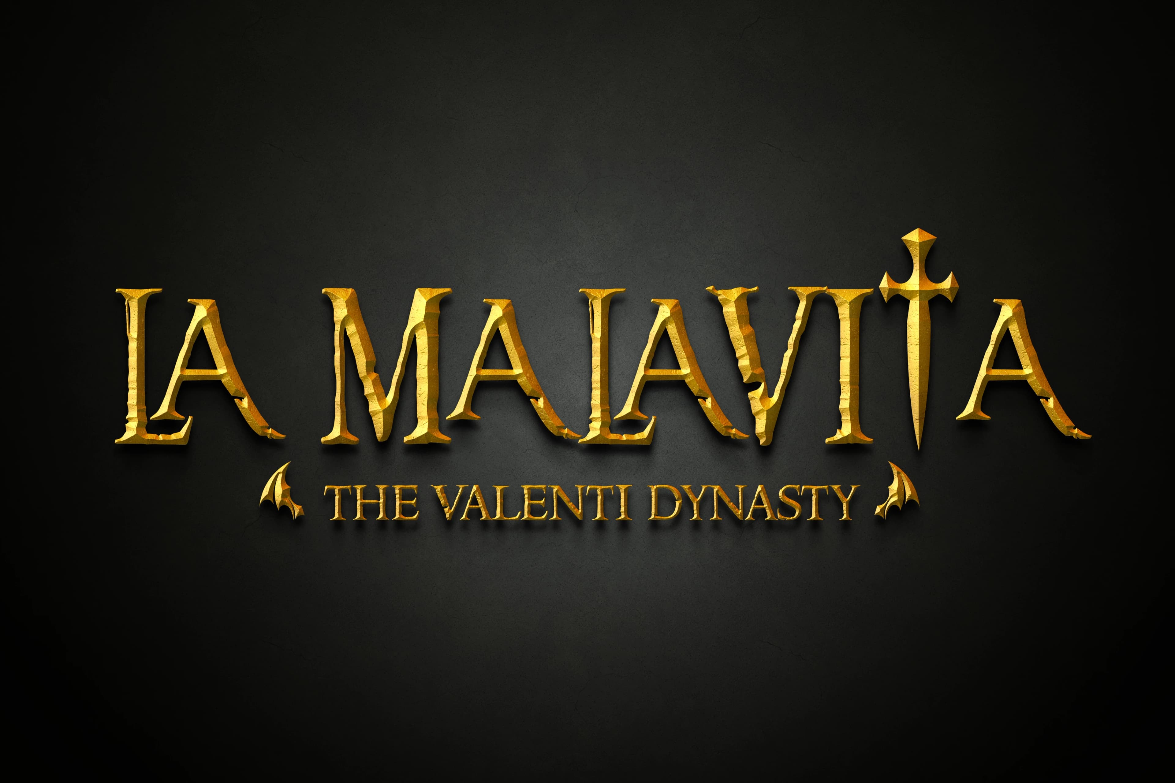 A gothic noir identity system built for a mafia persona's world