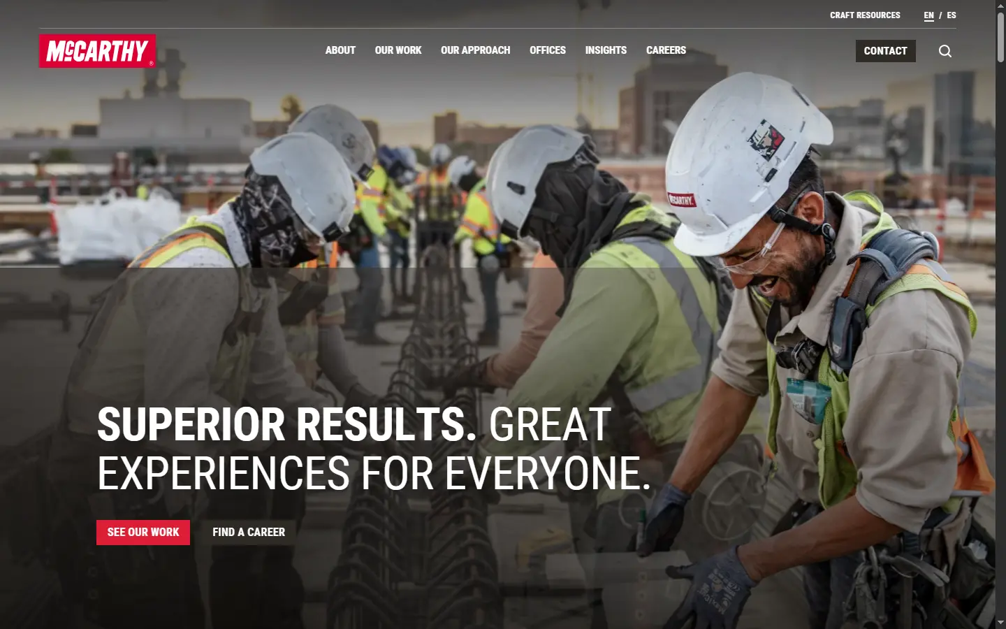 A corporate website built to match the scale of national construction projects