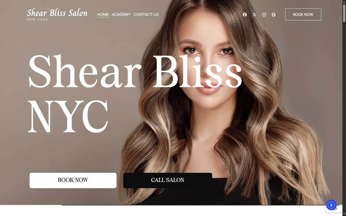 A booking-ready website for one of NYC's top-rated hair salons